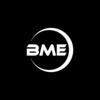BME letter logo design in illustration. Vector logo, calligraphy designs for logo, Poster, Invitation, etc.