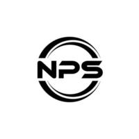 NPS letter logo design in illustration. Vector logo, calligraphy designs for logo, Poster, Invitation, etc.