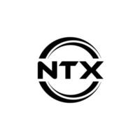 NTX letter logo design in illustration. Vector logo, calligraphy designs for logo, Poster, Invitation, etc.