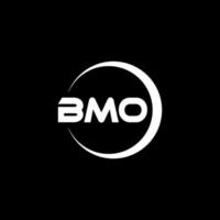 diseño de logotipo de letra bmo en ilustración. logotipo vectorial, diseños de caligrafía para logotipo, afiche, invitación, etc. vector