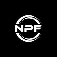NPF letter logo design in illustration. Vector logo, calligraphy designs for logo, Poster, Invitation, etc.