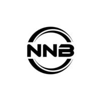 NNB letter logo design in illustration. Vector logo, calligraphy designs for logo, Poster, Invitation, etc.