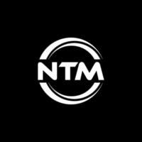 NTM letter logo design in illustration. Vector logo, calligraphy designs for logo, Poster, Invitation, etc.