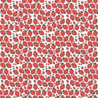 Minimal strawberries,seamless pattern on white background. vector