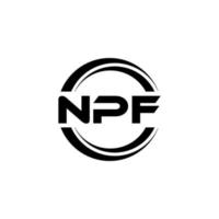 diseño de logotipo de letra npf en ilustración. logotipo vectorial, diseños de caligrafía para logotipo, afiche, invitación, etc. vector