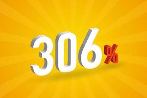 306 discount 3D text for sells and promotion. vector