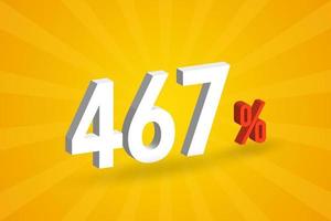 467 discount 3D text for sells and promotion. vector
