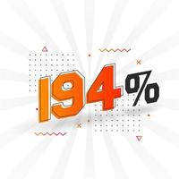 194 discount marketing banner promotion. 194 percent sales promotional design. vector