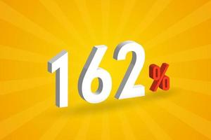 162 discount 3D text for sells and promotion. vector