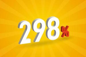 298 discount 3D text for sells and promotion. vector