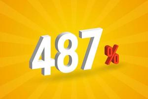 487 discount 3D text for sells and promotion. vector