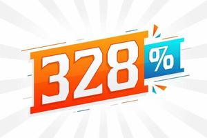 328 discount marketing banner promotion. 328 percent sales promotional design. vector