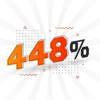 448 discount marketing banner promotion. 448 percent sales promotional design. vector