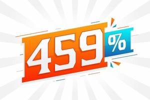 459 discount marketing banner promotion. 459 percent sales promotional design. vector