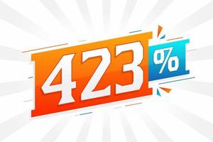 423 discount marketing banner promotion. 423 percent sales promotional design. vector