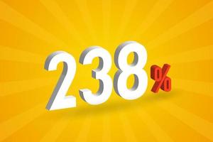238 discount 3D text for sells and promotion. vector