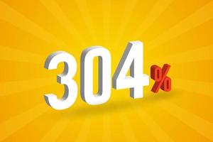 304 discount 3D text for sells and promotion. vector