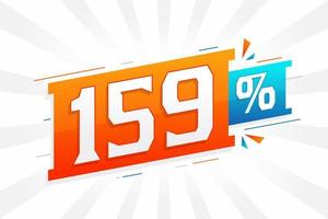 159 discount marketing banner promotion. 159 percent sales promotional design. vector