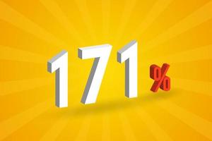 171 discount 3D text for sells and promotion. vector