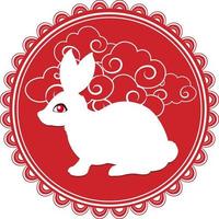 Chinese Lunar New Year Rabbit symbol 2023 vector