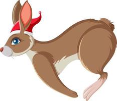 Cute rabbit cartoon character running vector