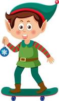 Cute elf cartoon character isolated vector