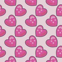 Small pink hearts, seamless pattern on light pink background. vector