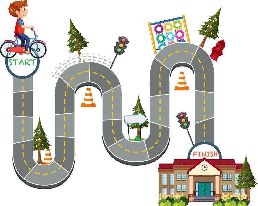 Kids Road Map Vector Art, Icons, and Graphics for Free Download