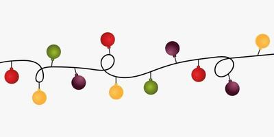 Colorful Christmas lights vector