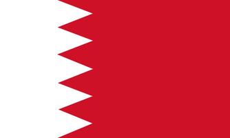 Flag of Bahrain consists of red and white color. vector