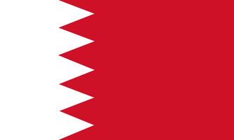 Flag of Bahrain consists of red and white color. vector