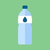 botella de agua, ilustración, vector sobre fondo blanco.