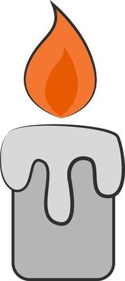 Halloween candle, illustration, on a white background.