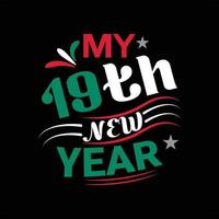 HAPPY NEW YEAR T-SHIRT DESIGN 2023 vector