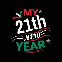 HAPPY NEW YEAR T-SHIRT DESIGN 2023 vector