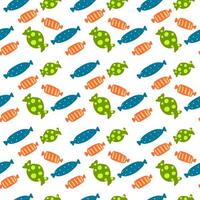 Multicolored candy, illustration, vector on white background.