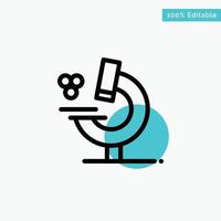 Education Microscope Science turquoise highlight circle point Vector icon