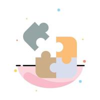 Jigsaw Puzzle Science Solution Abstract Flat Color Icon Template vector