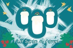 First sunday of advent background. vector