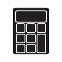 icono de calculadora plana. ilustración vectorial del concepto de signo de icono para el diseño de la interfaz de usuario del logotipo de la aplicación móvil del sitio web. vector