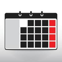 icono de calendario para web y móvil, icono de calendario de vector plano