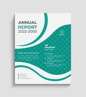 Corporate annual report layout design template vector