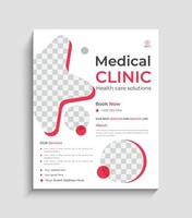 Medical flyer design templates in A4 size, healthy flyer design vector