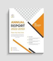 Modern corporate annual report layout design template vector