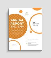 Modern corporate annual report layout design template vector