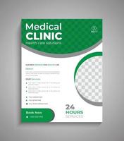 Medical flyer design templates in A4 size, healthy flyer design vector