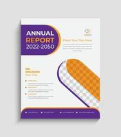 Modern corporate annual report layout design template vector
