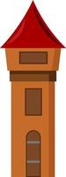 High tower, illustration, vector on white background.