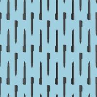 Pen pattern, seamless pattern on blue background. vector