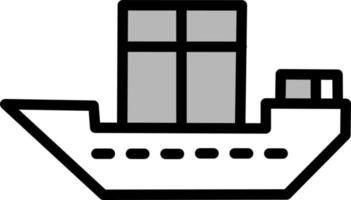 Cargo ship, illustration, vector on a white background.